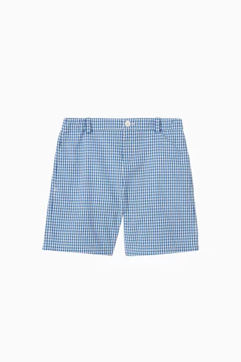 Gingham Cotton Shorts