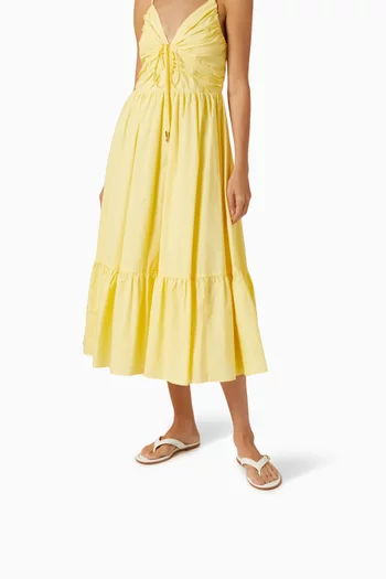 حذاء مفتوح إيرين بسيور بنمط ثونغ جلد