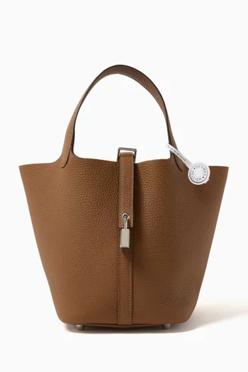 Unused Picotin 18 Bag in Clemence Leather