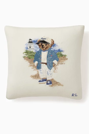 By the Sea Polo Bear Throw Pillow, 60 x 60cm