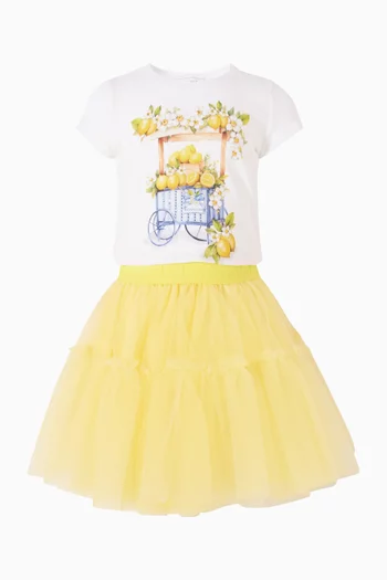 Lemon-print T-shirt in Cotton