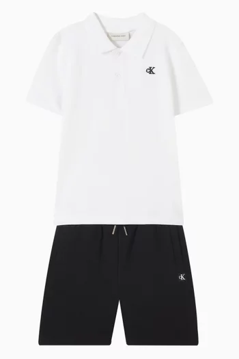 Logo Shorts in Cotton-blend