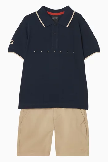 Colour-block Polo Shirt