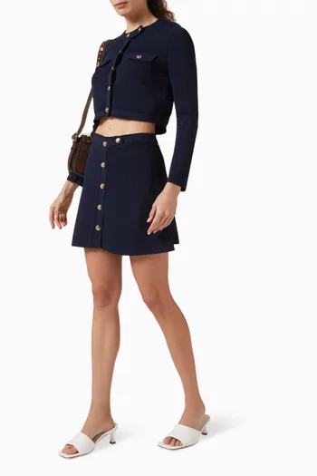 Candice Rib Mini Skirt in Viscose Blend