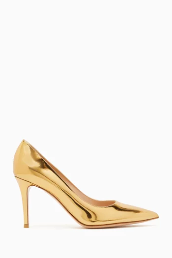 Gianvito 85 Pumps in Metallic Leather