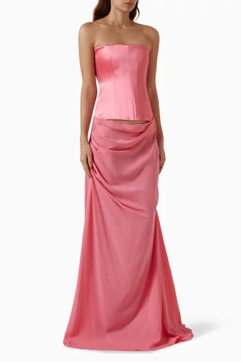 sachin and babi light blue dress Alex Perry Blue Satin Corset Gown