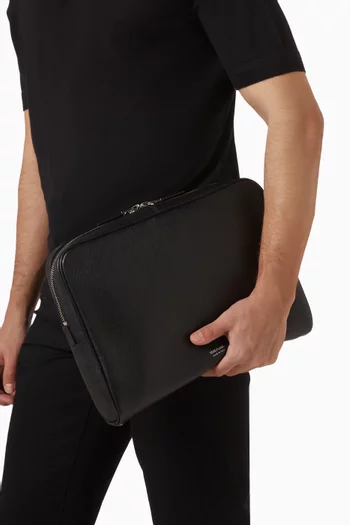 Zip-up Pouch in Leather