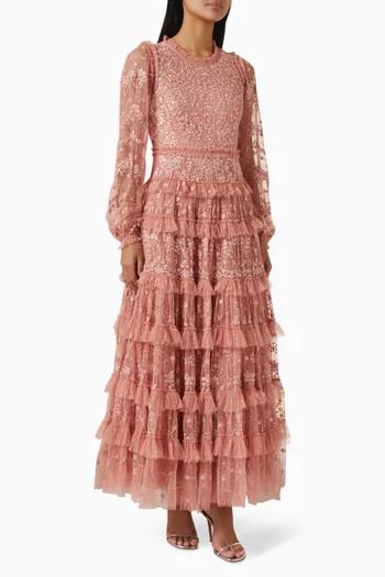 Blossom Frill Gown in Lace