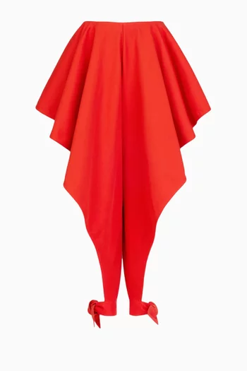 بنطال سانجوين بتصميم مقسم لأجزاء قطن بوبلين