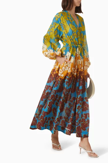 Splice Shirt Dress in cotton-silk