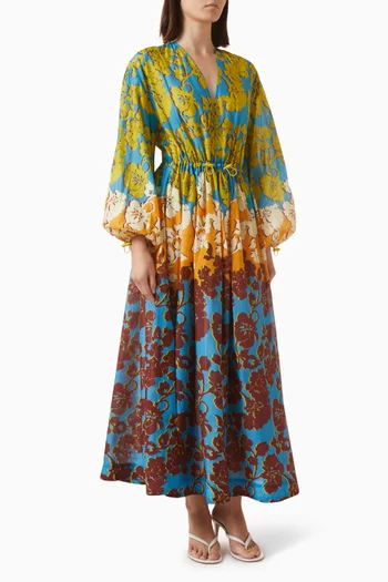 Splice Shirt Dress in cotton-silk