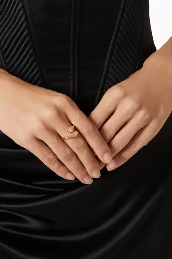 خاتم كليو ذهب وردي عيار 18