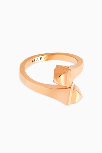 خاتم كليو ذهب وردي عيار 18