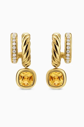 DY Mercer® Color Two Row Diamond Drop Earrings in 18kt Gold