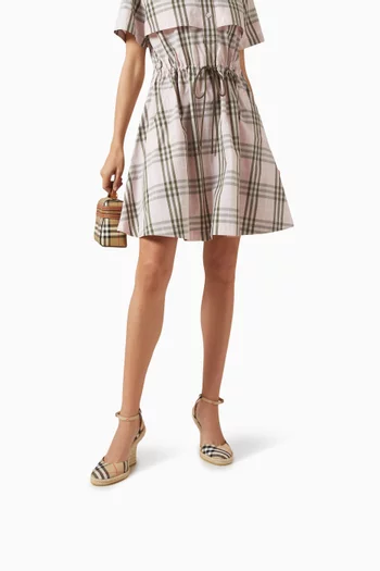 Mews 90 Espadrille Sandals in Check Print