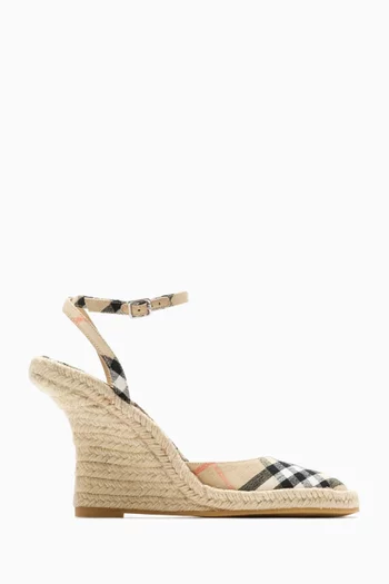 Mews 90 Espadrille Sandals in Check Print