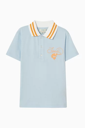 Logo-embroidered Polo Shirt in Jersey