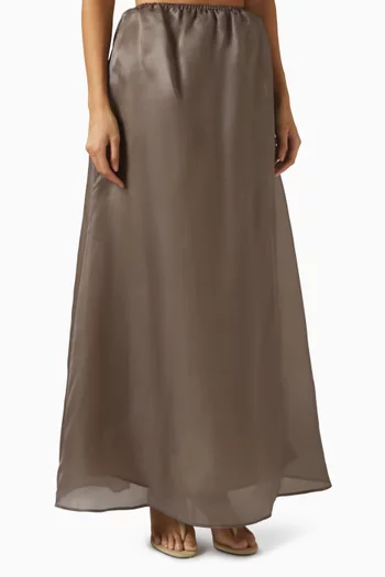 Laney Flared Skirt in Silk Organza