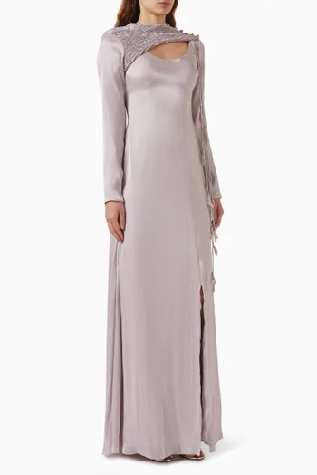 knee length dresses for ladies Euphoria Long Sleeve Corset Mini Dress in Honey