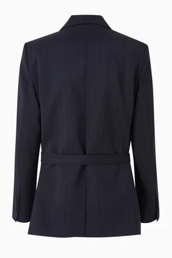 Pinstripe Blazer in Wool Blend
