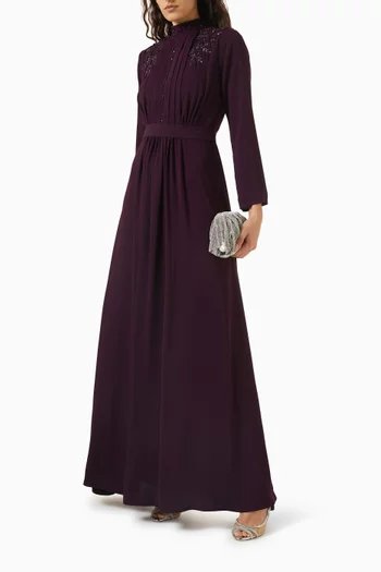 Embellished Dress in Crepe