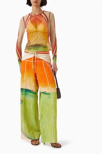 Golden Break Boardshort Pants in Satin