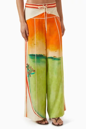 Golden Break Boardshort Pants in Satin