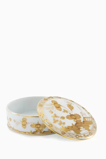 Large Round Trinket Box in Porcelain