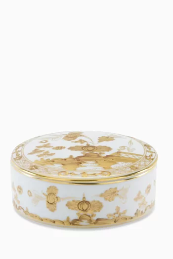 Large Round Trinket Box in Porcelain