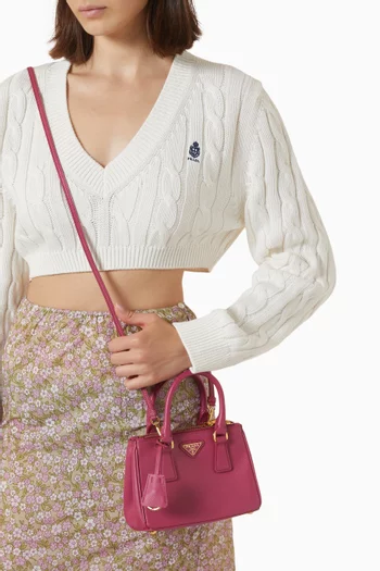 Mini Galleria Top-handle Bag in Saffiano Leather