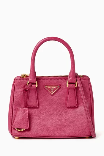 Mini Galleria Top-handle Bag in Saffiano Leather