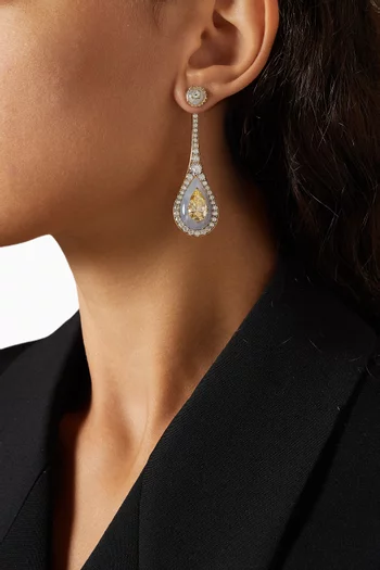 Canary Chalcedony Elixir Earrings in 18kt Gold