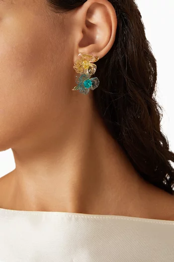 Paraiba Petunia Earrings in 18kt Gold Vermeil