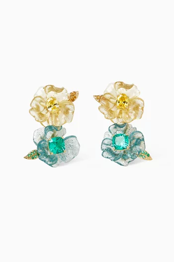 Paraiba Petunia Earrings in 18kt Gold Vermeil