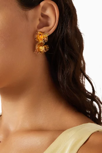 Petunia Sapphire Drop Earrings in 18kt Gold Vermeil