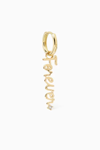 Forever Huggie Single Earring in 14kt Gold