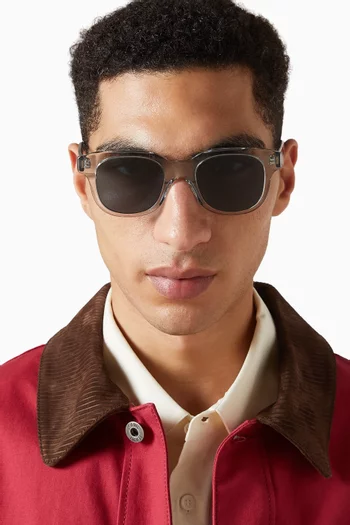 City Rectangular Sunglasses in Acetate