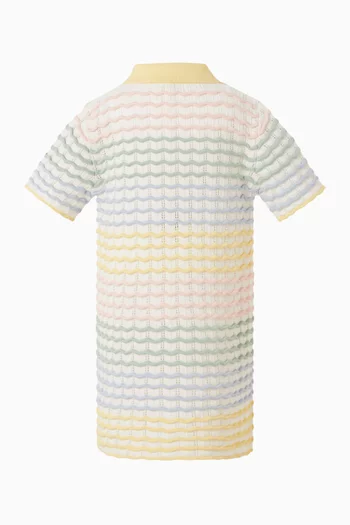 Wave Polo Dress in Cotton-knit