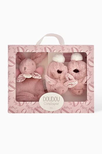 Booties & Plush Toy Gift Set