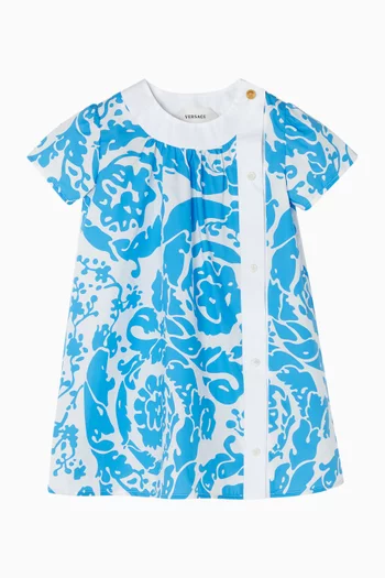 Printed Dress in Cotton-poplin