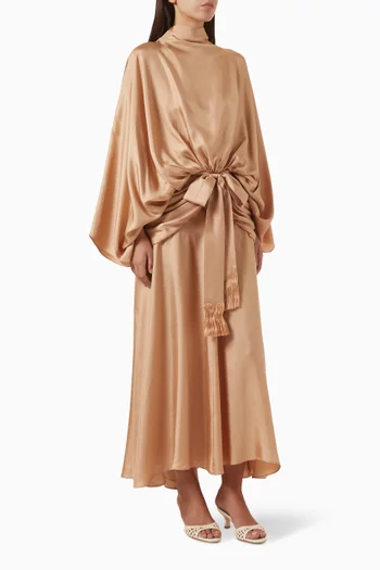 Valiant Batwing Gown in Silk Twill