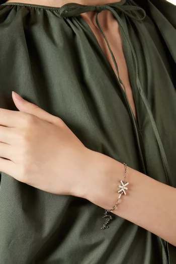 سوار بسلسلة بحلقات وحرفي K مزدوج نحاس