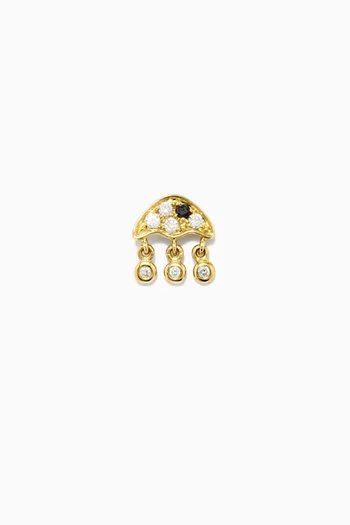 Nano Puce Méduse Single Earring in 9kt Yellow Gold