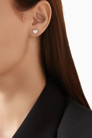 Nano Puce Coeur Single Earring in 9kt Yellow Gold