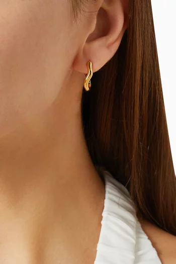 Molten Classic Hoop Earrings in Brass