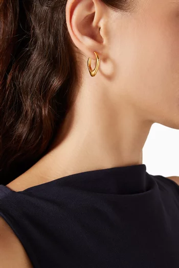 Harris Reed Hoop Earrings in Brass