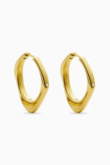 Harris Reed Hoop Earrings in Brass