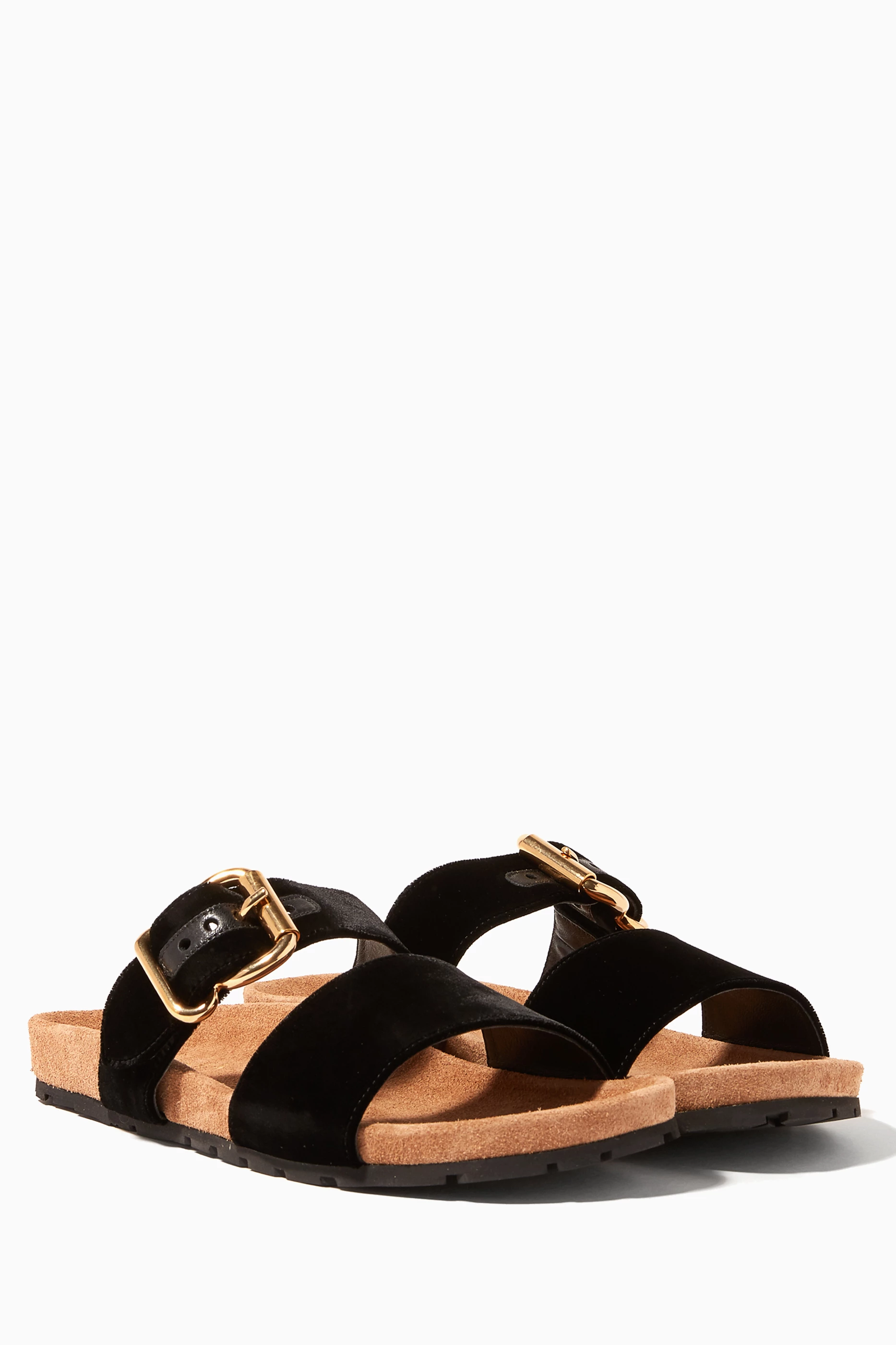 Prada velvet best sale slip on sandals