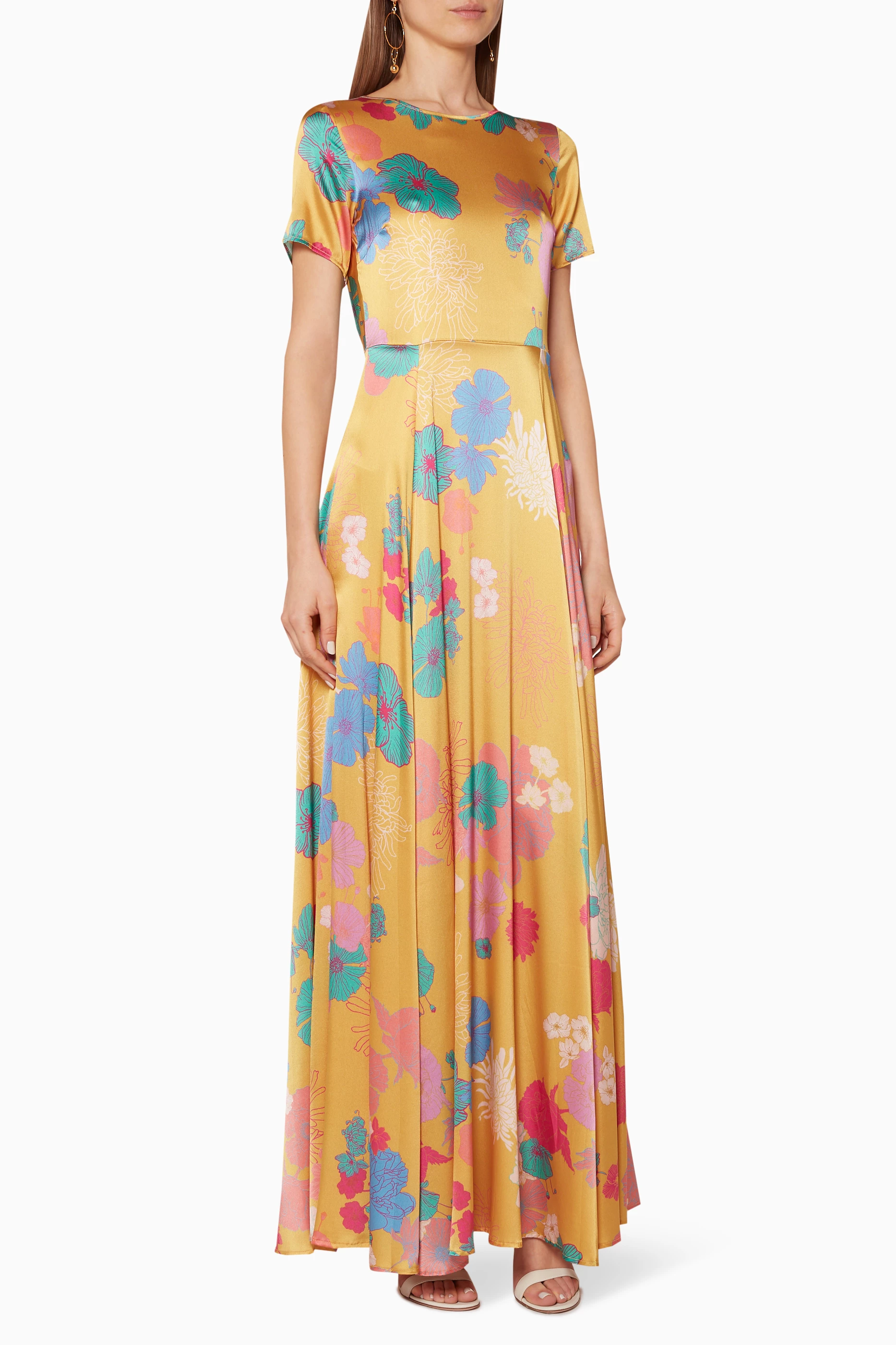 Buy Stine Goya Yellow Yellow Floral Print Nanna Maxi Dress for