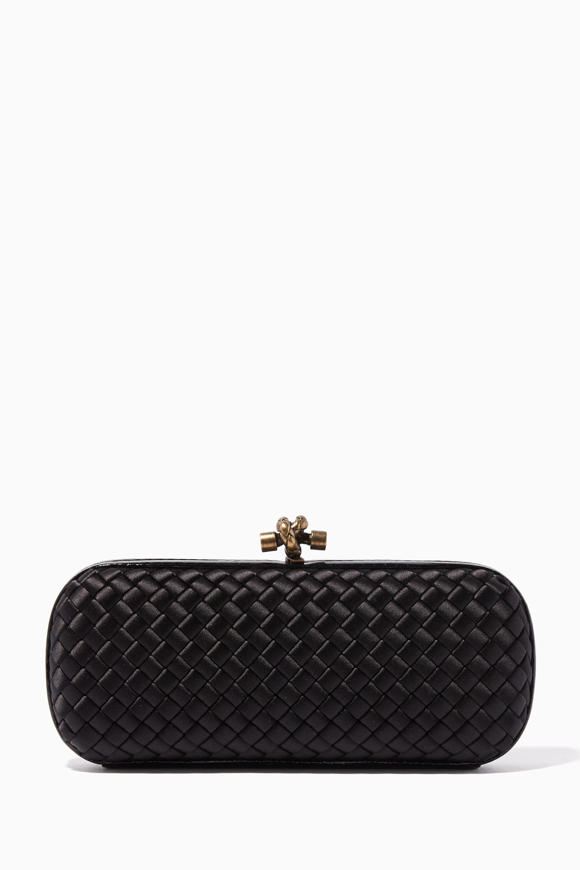 Bottega veneta satin sale clutch
